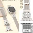 Metal Bracelet for Apple Watch Band 42mm 41mm 40mm 38mm 46mm 45mm 44mm for Women with Bling Case,Magnetic Slim Strap for iWatch Bands Series 11 10 9 8 7 6 5 4 3 SE SE3 Stainless Steel Mesh Loop iPhone