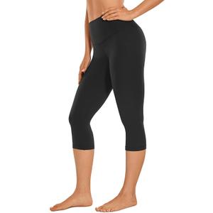 CRZ YOGA Womens Butterluxe High Waisted Capris Workout Leggings 17 Inches - Lounge Buttery Soft Yoga Pants (White, S)