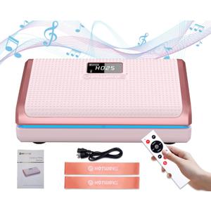 HOTWAVE Vibration Plate Exercise Machine for Lymphatic Drainage, Power Vibrating Plates Platform for Weight Loss - Whole Body Shaker Vibration Plate Machine Home Gym Shaping Fitness Workout