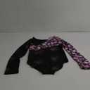 XiaoMoSha Gymnastics Leotards for Girls Long Sleeve Kids Unitards Dancewear Sparkle Rainbow Mermaid Ribbons Tumbling Outfits, Size 160