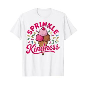 Ice Cream Sprinkle Kindness Funny Ice Cream Lover Women T-Shirt S