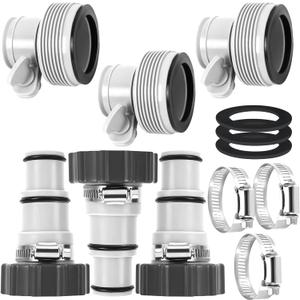 NOVWANG Pool Hose Adapter 6 Pack, Type A/B Connector for 1.5/1.25 Inch Swimming Pool Adapters for Filter Pumps, Saltwater Systems