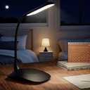 LED Desk Lamp with Adjustable Gooseneck, Office Desk Light Eye-Caring Office Lamp with Touch Control Dimmable Table Lamp, Flexible Goose Neck Study Lamps, Reading Lamp Table Lamp for Bedroom Bedside