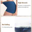 BAMBOO COOL Seamless Boyshort Underwear for Women Mid Waist Stretchy Panties Moisture Wicking Boxer Briefs 5 Pack (L)