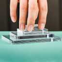 Briartw 7 Pieces Acrylic Stamp Block Clear Stamping Tools Set with Grid Lines for Scrapbooking Crafts Card Making,Clear Acrylic Stamp Block Kit with Grid Lines,Assorted Sizes,Thickness 8mm (7 Pcs Smooth Edge)