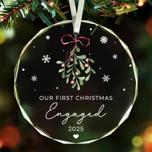 Engagement Gifts for Couples, OUR FIRST CHRISTMAS - Engaged 2025, Wedding Gift for Couples 2025, Engagement Ornament Party Decorations,Bride to be Shower Gifts for Newlywed Couple,Women,Her
