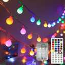 Led Globe String Lights Indoor, 10ft 11 Mode Color Changing String Lights Battery Operated Twinkle Lights with Remote Dimmable Rainbow String Lights for Classroom, Halloween, Room, Christmas
