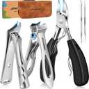 Nail Clippers for Seniors, Heavy Duty Ingrown Toenail Clippers with Long Handle Wide Jaw Fingernail Clippers and Slanted Nail Cutter for Thick Nail for Men Women Pregnant Elderly 5Pcs