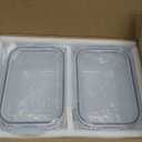 4 Pack 8 Cups/ 63oz Large Glass Storage Containers with Lids, Meal Prep Containers, Glass Food Storage with Airtight Lid for Baking, Leak Proof & Microwave, Oven Safe (4 Containers + 4 Lids)