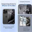 SYNCWIRE Screen Protector for iPhone 15 Pro Max, 3 Pack Shatterproof Tempered Glass [Easy Installation Frame] [9H Hardness] [99.99% HD Clear] [Case Friendly] [Bubble Free] for Apple 6.7 inch