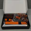 Pilates Bar Kit with Resistance Bands, Heavy Duty Pilates Equipment for Men, Training Bands with Handles for Legs, Hip, Back, Arm, Abs, Chest, Shoulders, Portable Home Gym Workout Equipment (1-Orange)