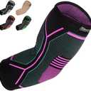 Kunto Fitness Elbow Brace Compression Support Sleeve (Shipped From USA) for Tendonitis, Tennis Elbow, Golf Elbow Treatment - Reduce Joint Pain During Any Activity!