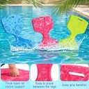 3 Pcs Foam Saddle Float Pool Water Solid Saddle Floats Swimming Floatie Whale Tail Seat Swirl Pattern with Seat Handles for Beach Pool Lake Water Chair