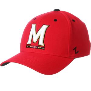 Men's Top of the World Red Maryland Terrapins Primary Logo Staple Adjustable Hat