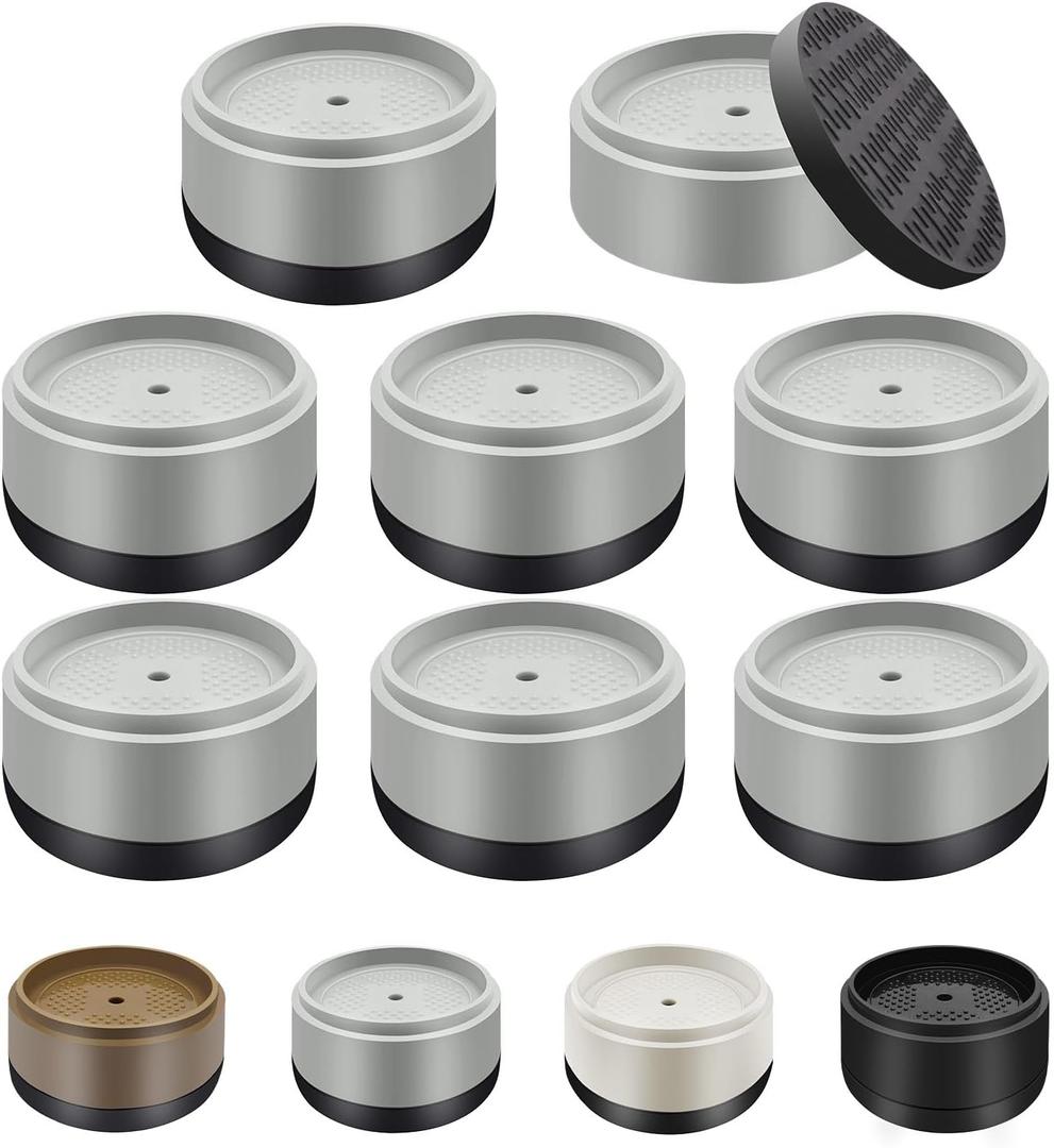 Furniture Risers Bed Risers Heavy Duty 1 inch, 2 inch, 3 inch, 4 inch Round Adjustable Bed Lifts Riser for Desk Legs Table Couch Sofa Chair Refrigerator Washing Machine (1 Inch, Gray, 8 Pack)