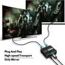 HDMI Splitter 1 in 2 Out, HDMI Splitter 1 to 2 Amplifier for Full HD HDMI 2.0 1080P/ 3D/ 4K for Xbox PS4 PS3 Fire Stick Roku Blu-Ray Player Apple TV HDTV