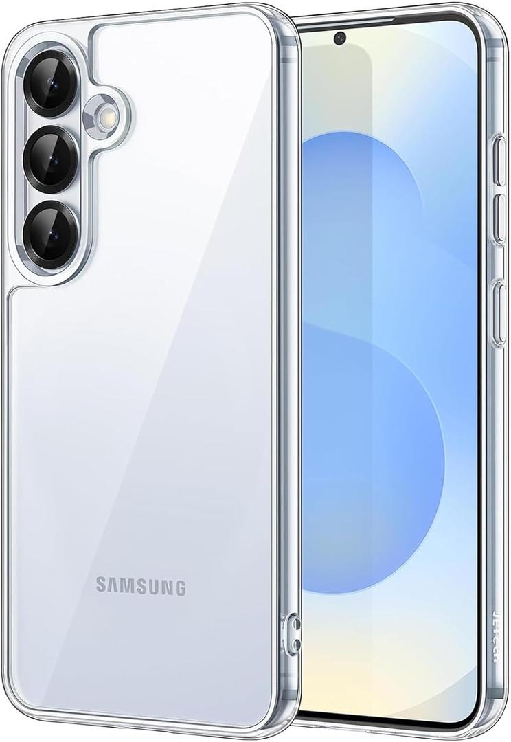 JETech Case for Samsung Galaxy S25 5G, Non-Yellowing Shockproof Bumper Protective Phone Cover, Anti-Scratch Hard PC Back (Clear)