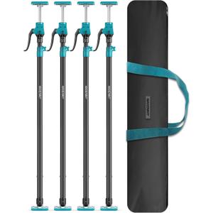 Third Hand Support Pole Heavy Duty, Cabinet Jacks for Installing Cabinets with 200 LBS Capacity and Expand from 49-1/5 to 114-1/5 in, 4-PC