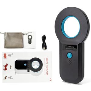 RFID Pet Microchip Scanner: Rechargeable Pet Chip Scanner EMID Microchip Reader 134.2kHz 125kHz 15 Digits Pet Chip ID Scanner for Animal/Pets/Pigs/Dogs/Cats (TM90B Black)