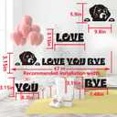 2 x Love You Bye Wood Signs Wall Decor 43",Home Decor with Dogs Cute Signs,Modern Entryway Hallway Wall Boho Art Decorations Express Love and Warm Family Door Decor Sign (Dog)