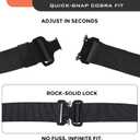 Tactical Belt Quick Release, 2" Inner Outer System with not snag Inner Belt and MOLLE Webbing for Law Enforcement (Black)