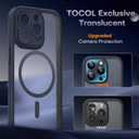 4 x TOCOL for iPhone 13 Pro Max Case, Full Camera Protection, Drop Protection, Compatible with Magsafe, Matte Phone Case for iPhone 13 Pro Max 6.7 inch (Matte Black)