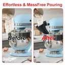 Flour Funnel for Kitchen Mixer,Stand Mixer Attachment, Fits Tilt-Head 4.55 Qt (KSM150),Mess-Free Flour Funnel for Kitchen Mixer,Anti-Spill Easy-Pour Plastic Powder Funnel(Black)