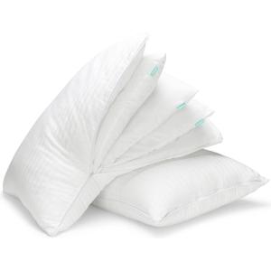 EverSnug Adjustable Pillows for Sleeping, Cooling Support, Set of 2 (Queen, Down Alternative)