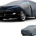 Waterproof Pontiac Firebird(1992-2002) Car Cover with Breathable Vents, [2026 Upgrade] Premium Covers with Cotton Liner and Zipper Door,Sun Rain Snow Dust Uv Protection.(Gift with Towel Storage Bag)