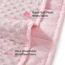 Mr. Sandman Weighted Blanket for Adults Queen, Minky Dots Heavy Blanket for Woman, Man Sleeping/Calm, Soft, Cozy and Cooling Weighted Throw Blankets, Machine Washable, 60 x 80in, 15 Pounds, Pink