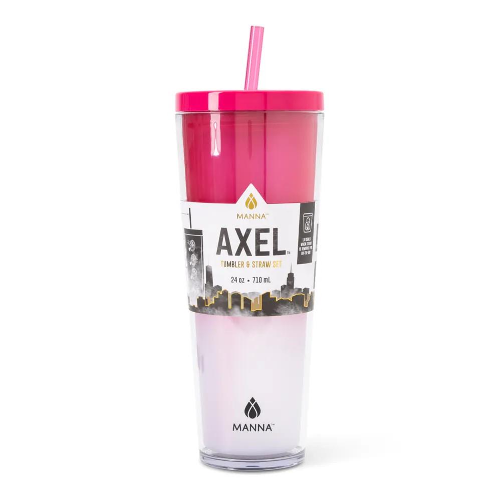 Manna Chilly Double-wall Vacuum Insulated Stainless Steel Tumbler with Splash-proof Lid and Reusable Tritan Straw - 24 Oz