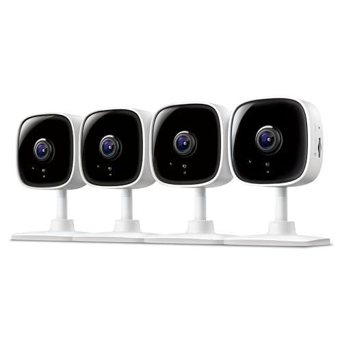 Tapo by TP-Link 1080P Indoor Security Camera for Baby Monitor, Pet Camera w/Motion Detection, 2-Way Audio Siren, Night Vision, Cloud & SD Card Storage, Works w/Alexa & Google Home, C100 (4-Pack)