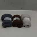 FNOVCO Mens Fuzzy Slipper Fluffy Socks Winter Warm Microfiber Plush Sleeping Socks 3 Pairs (Grey, Navy, Brown) One Size