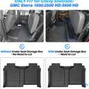 Cartist Floor Mats for 2019-2026 Chevy Silverado/GMC Sierra 1500, 2020-2026 2500 HD/3500 HD Crew Cab, All Weather Floor Liners for Silverado Accessories, Heavy Duty TPE Car Mats, Car Accessories