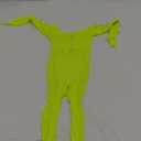 Avidlove Women Lingeries Long Sleeve Fishnet Body Stocking Leopard Sexy Outfit Rhinestone Body Suits Cut Out Jumpsuit (Neon Green)