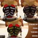Funny Food Socks for Man and Woman,6 Pcs Food Lovers Fun Cozy Crazy Novelty Fashion Cotton Socks