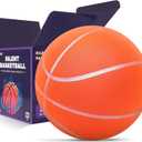 Silent Basketball Size 7 (29.5")  Noiseless Indoor Basketball for Quiet Dribbling and Indoor Training, Pro Grooved Airless PU Foam Basketball  Real Feel Higher Bounce Quieter (Orange)