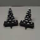 2025 New Christmas Stocking Holders for Mantle Set of 2 Snow Brown Vintage Xmas Tree with Non-Skid Stockings Holders for Fireplace Home Decor Holiday Gifts Christmas Decorations Indoor Supplies