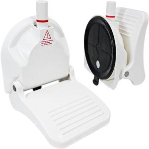 Shower Foot Rest, Strong Suction Cup Foldable Foot Stool for Shaving Legs in Shower, No Drill Bathroom Foot Rest with Anti-Slip Surface for Elderly, Pregnancy, Portable for RV Travel