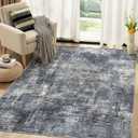 Washable 9x12 Area Rugs for Living Room: Abstract Modern Home Decor Rug