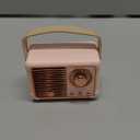 Retro Bluetooth Speaker, Portable Wireless Speaker with Crystal Clear Stereo Sound Rich Bass, Best Birthday Gifts Ideas for Women Teenage (Pink)