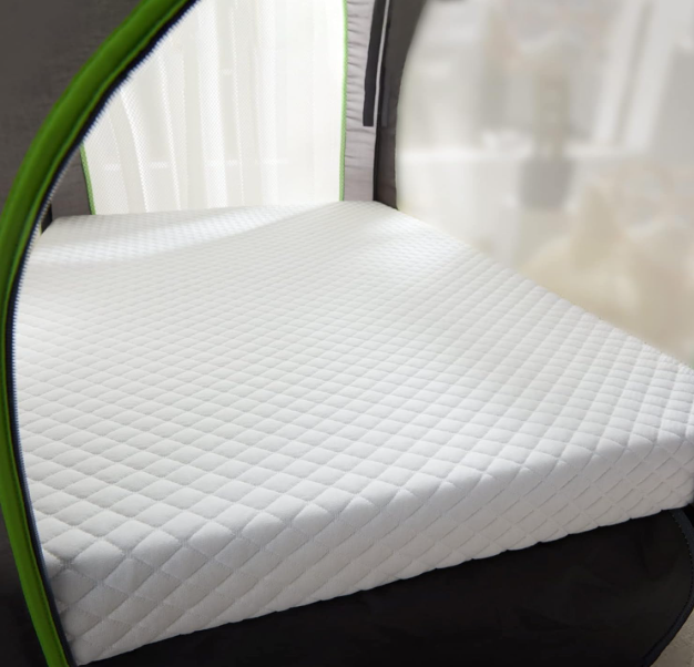 LILNAP 3"" Waterproof Pack and Play Mattress, 38""x26""x3"" Memory Foam Pack N Play Mattresses Pad with Breathable & Removable Cover for Naps Sleep, Portable Playard playpen mattresses Topper, White