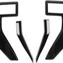 (Glossy Black) Front Fender Side Air Vent Outlet Trim Cover Exterior Front Air Outlet Vent Cover Kit Compatible with Ford F150 F-150 2021-2022