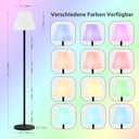 GGII Solar Outdoor Floor Lamp USB Rechargeable Cordless Dimmable RGB Warm White LED Lights for Yard Garden Patio
