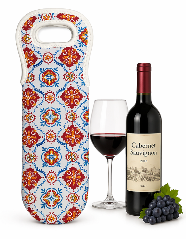 Watercolor Neoprene Wine Bag