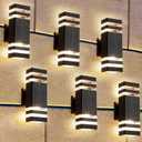 ZSMAIKU 6 Pack Outdoor Lights, 14W IP65 3000K 1100LM Warm White Porch Lights, Aluminum for House Porch Patio Garage