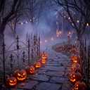 2 Pcs Halloween Fence Decoration 19"x20", Skull, 19"x16"