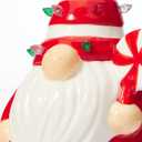 RM ROOMERS Lighted Christmas Gnome, 7.48" Candy Theme LED Elf Figurine with Multicolor Lights Pre-lit Ceramic Xmas Tree Decor for Table Centerpiece Mantel Home Indoor