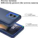 Qinmay Phone Case for Motorola Moto Edge 5G 2024 Case, Heavy Duty Shockproof & Dropproof 3-Layer Cover Phone Case for Motorola Moto Edge 2024(BeltClip_Blue)