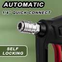 Short Pressure Washer Gun with Swivel, 1/4" Automatic Quick Connector Power Washer Handle with 3/8" Swivel Male Plug Coupler, Addition M22-14mm Adapter